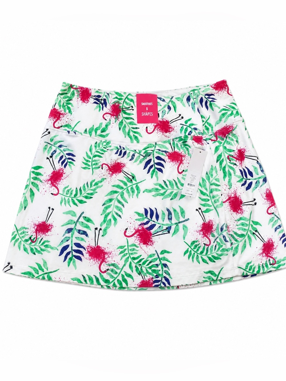 Weekend Routine Smoothes & Shapes White Skort XL NWT Built In Shorts